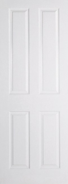 Internal White Primed Textured 4 Panel Door